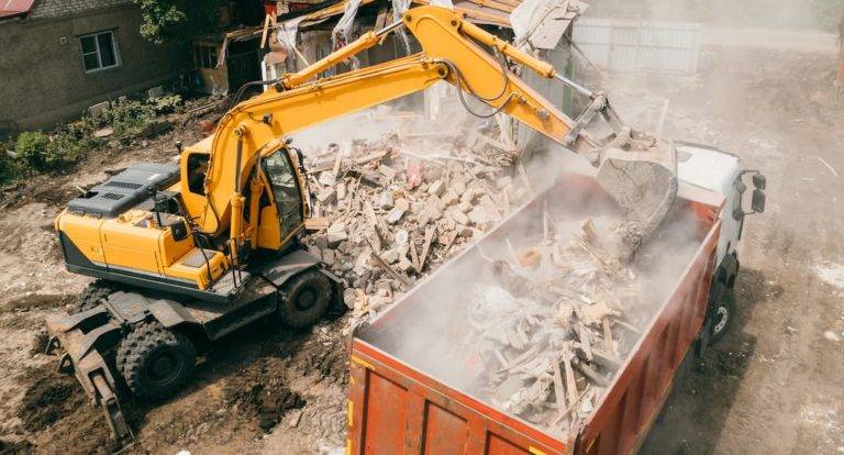 Loading A Tipper Truck With Rubbish